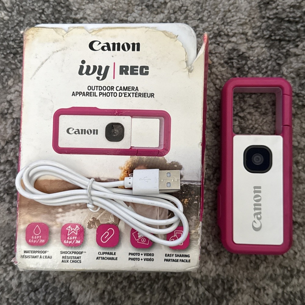 Canon Ivy Rec / Inspic Rec 13MP Full HD Outdoor Toy Digital Camera‎ Pink FV-100